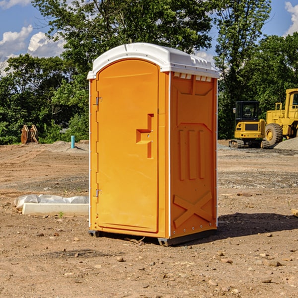 how often are the portable toilets cleaned and serviced during a rental period in Owen County